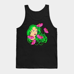 Pink Floral Garden Girl Tank Top